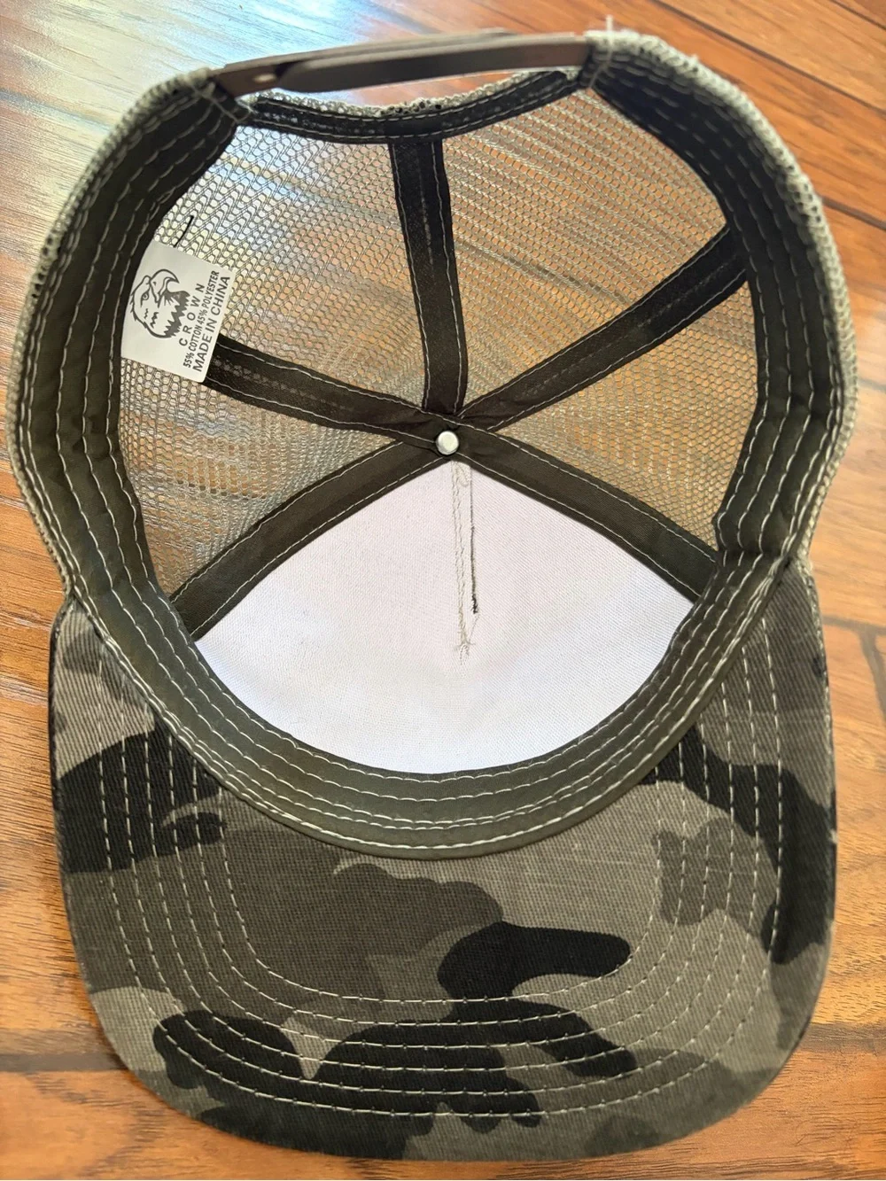 Kids Camo Trucker Hat - Gray Camouflage